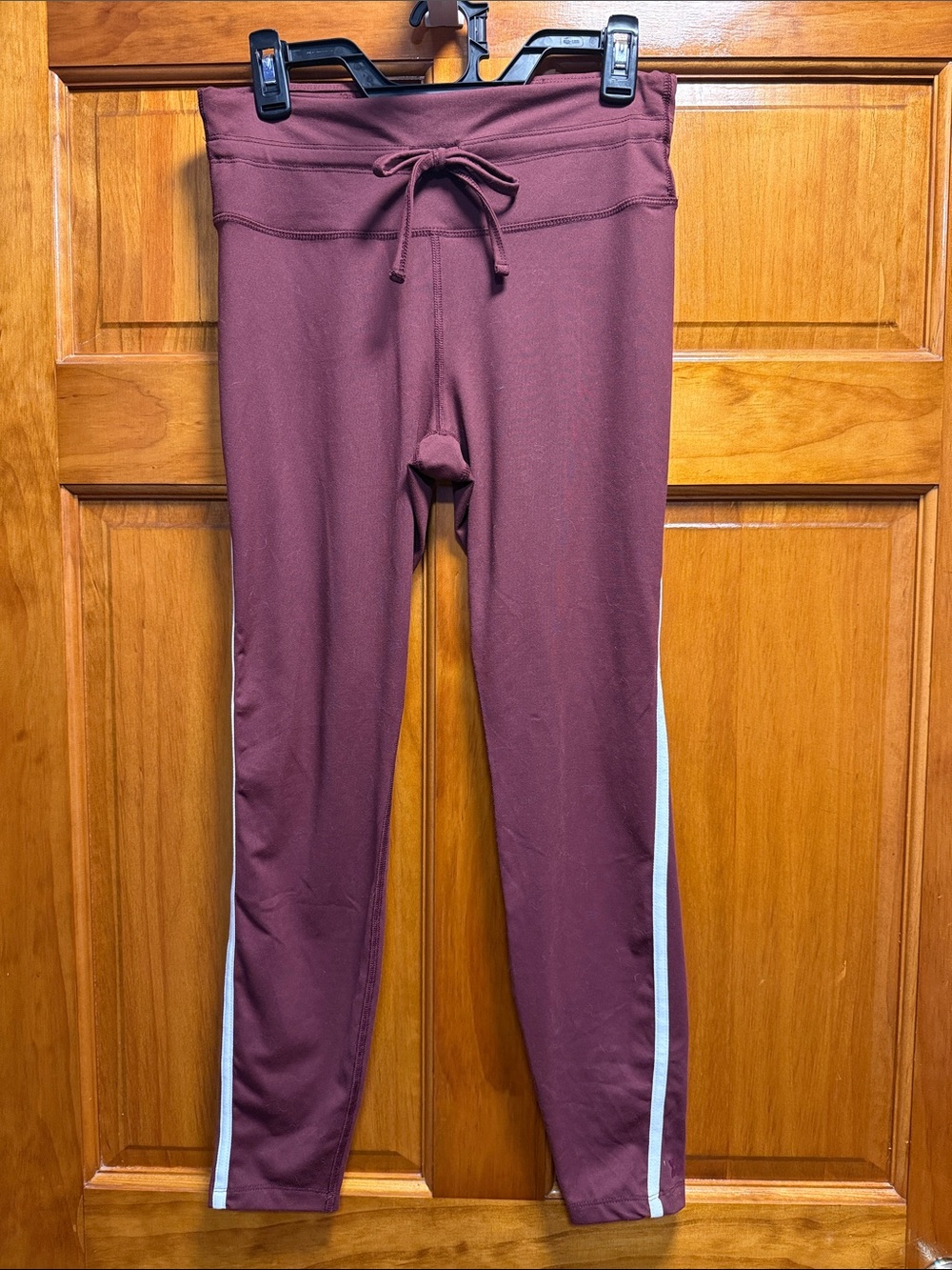 all in motion Burgundy Leggings with Light Side Stripe